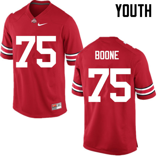 Ohio State Buckeyes Alex Boone Youth #75 Red Game Stitched College Football Jersey
